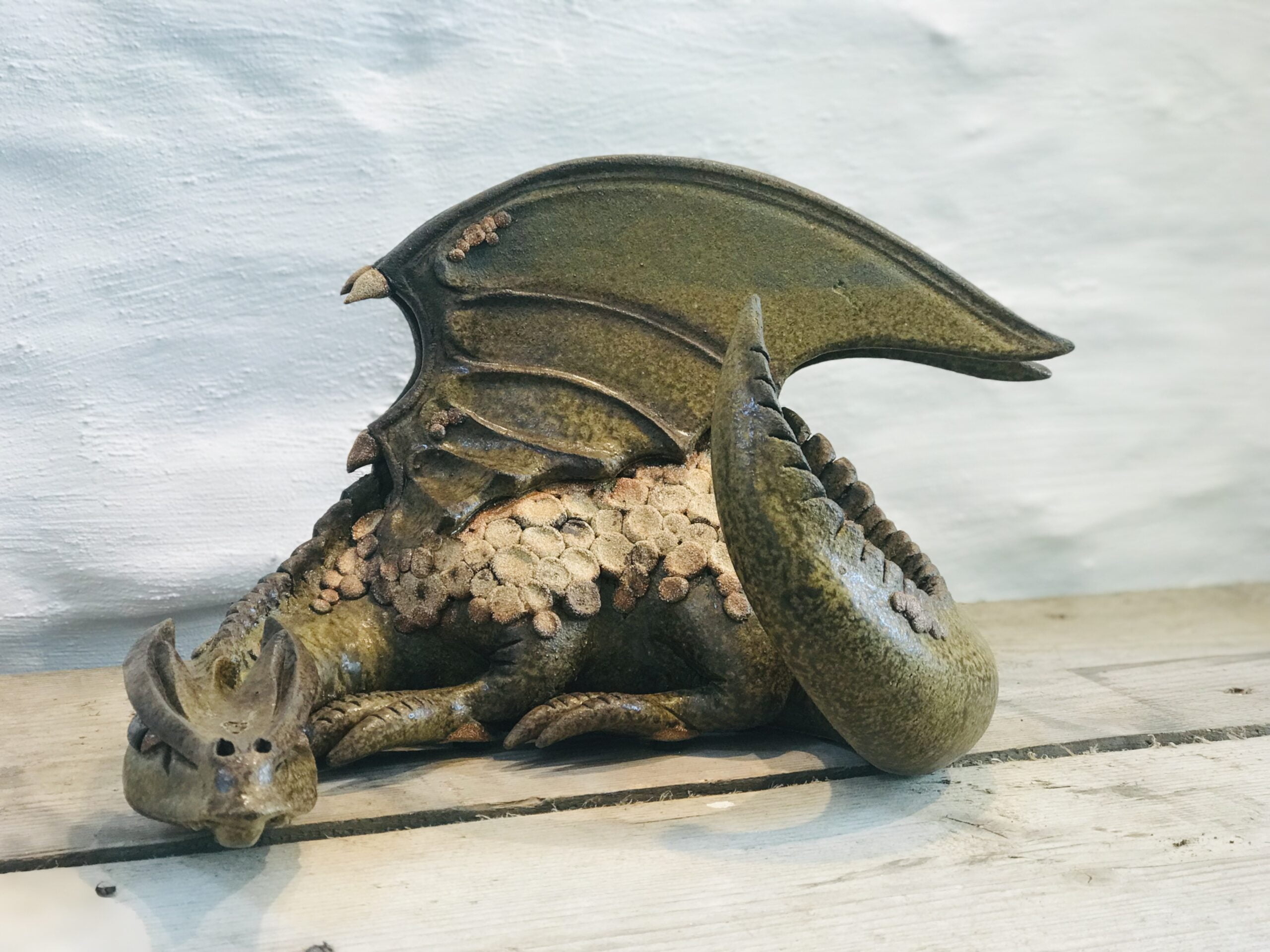Dragon Reclining - Sarah D'Arcy Ceramics Dragon Reclining