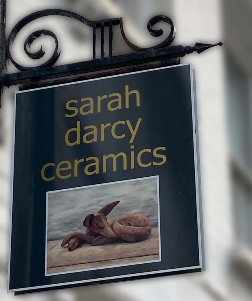 Sarah Darcy Ceramics Gantry shop sign - Sarah D'Arcy Ceramics Sarah Darcy Ceramics Gantry shop sign