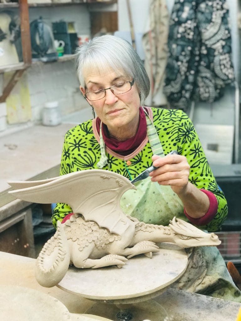 Sarah in Studio - Sarah D'Arcy Ceramics Sarah in Studio